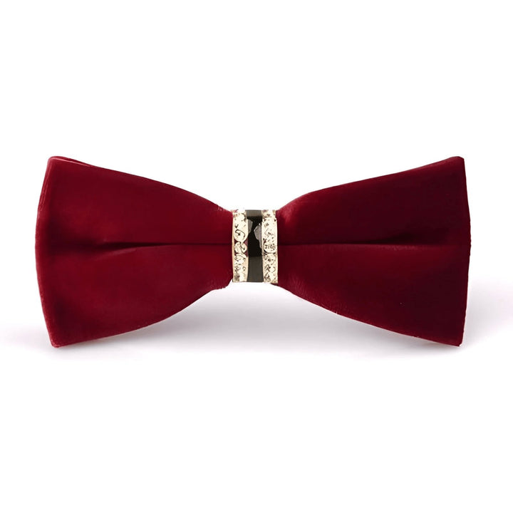 Alistair Velvet Bow Tie Wynston Duke Burgundy 