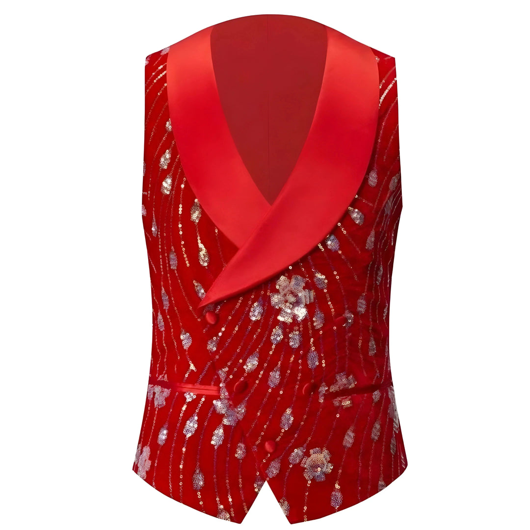 Ashbury Sequin Vest Wynston Duke Red 2XS 