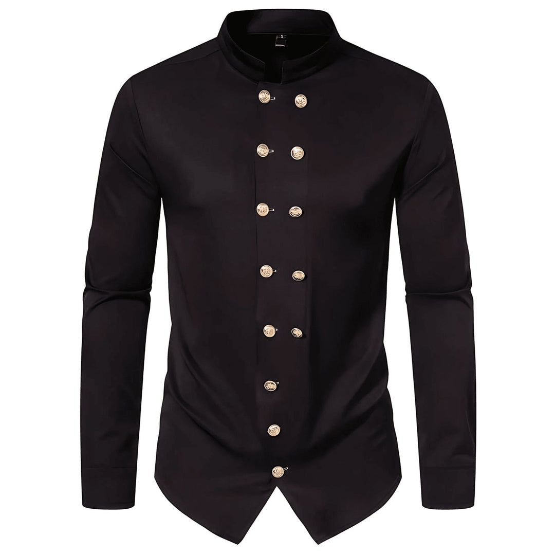 Bancroft High-Collar Shirt Wynston Duke Black S 