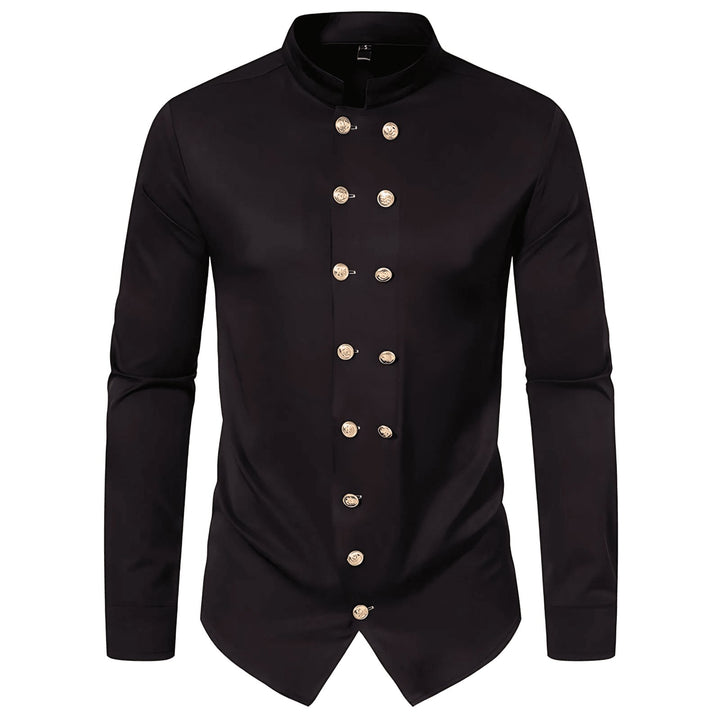 Bancroft High-Collar Shirt Wynston Duke Black S 