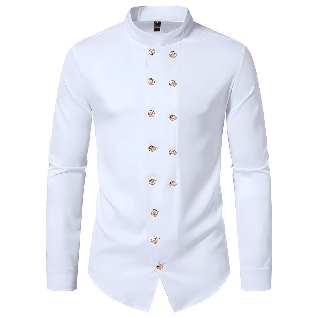 Bancroft High-Collar Shirt Wynston Duke White S 
