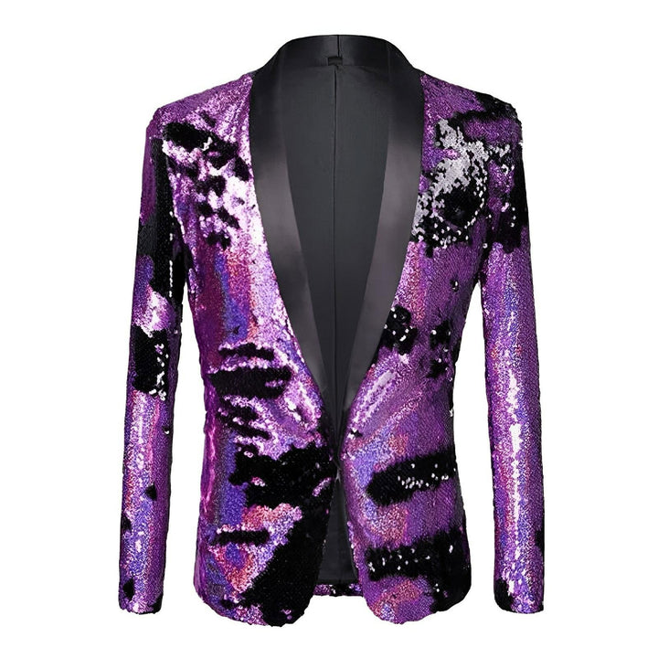 Chadwick Sequin Blazer Wynston Duke Purple XS 