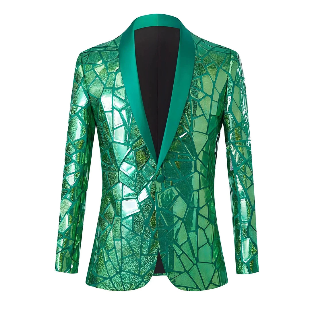 Clarendon Sequin Blazer Wynston Duke Green XS 