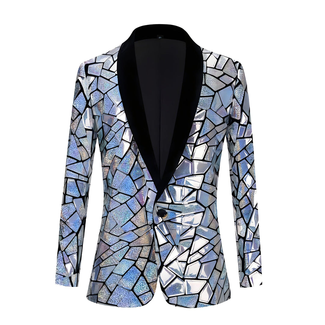 Clarendon Sequin Blazer Wynston Duke Silver XS 