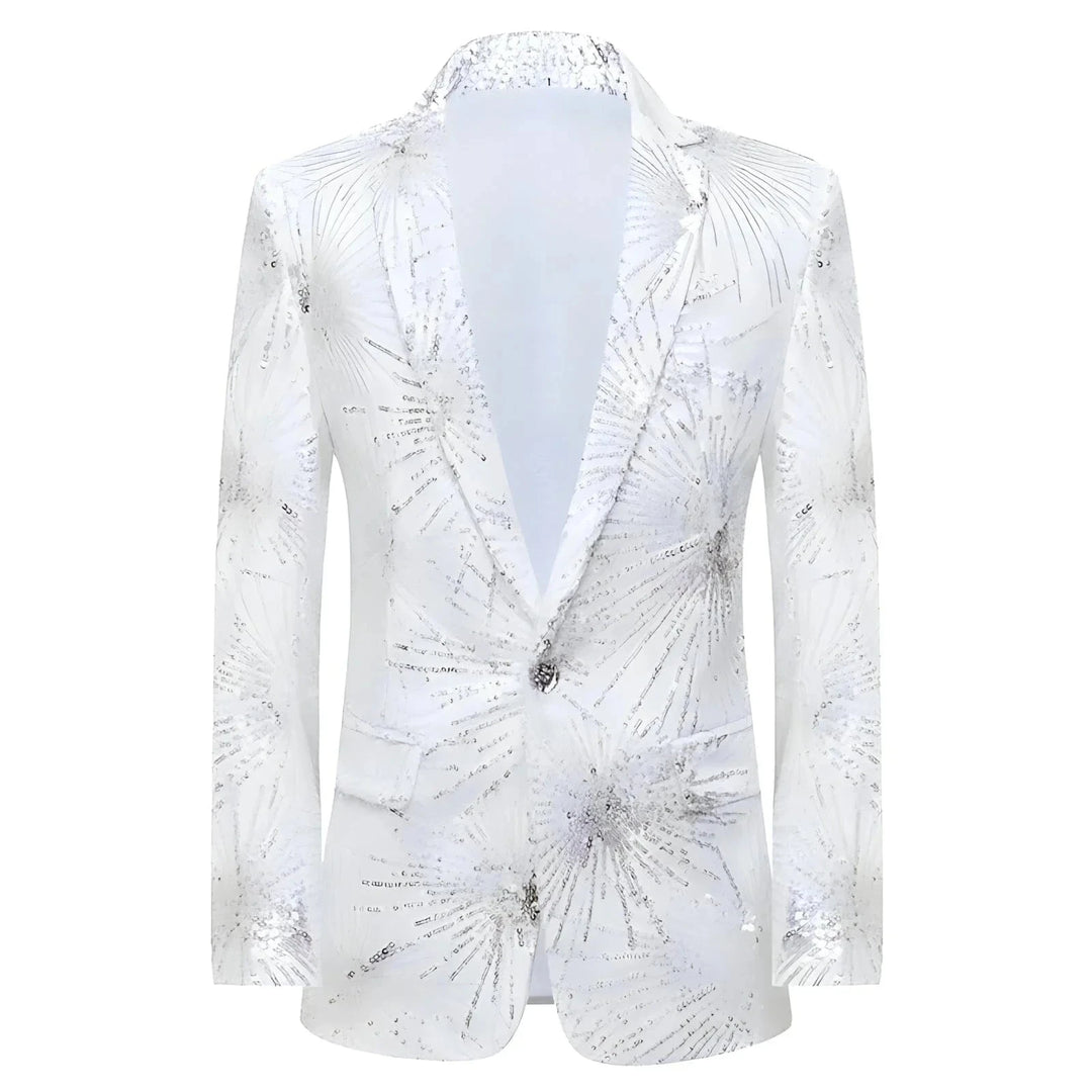 Covington Sequin Blazer Wynston Duke White XS 