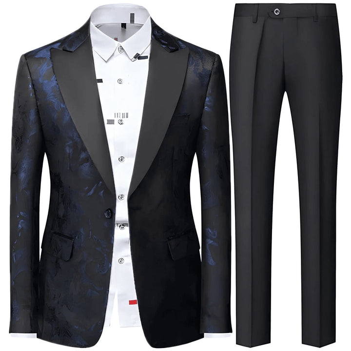 Dunsmore Jacquard Suit Wynston Duke Blue 2XS 