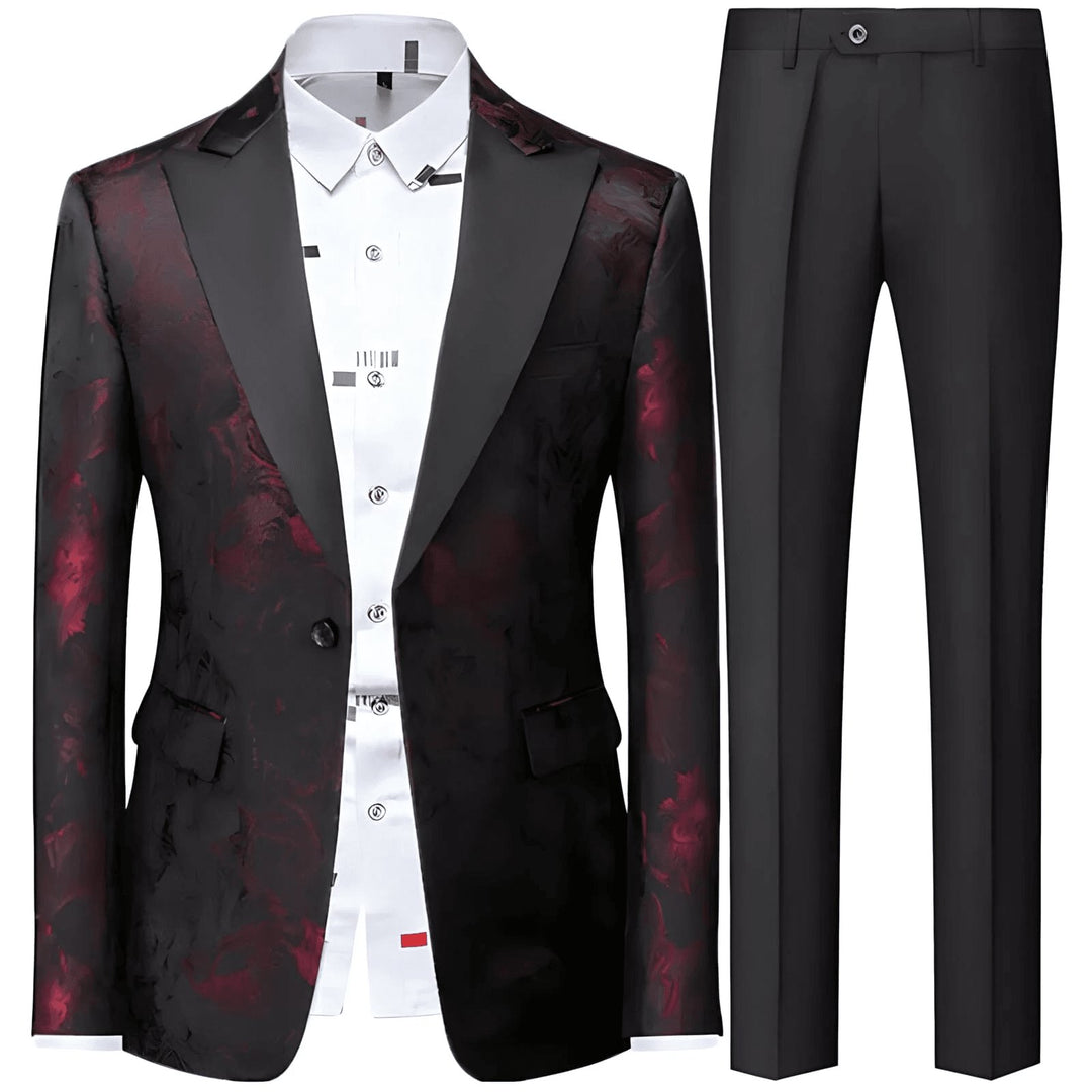 Dunsmore Jacquard Suit Wynston Duke Red 2XS 
