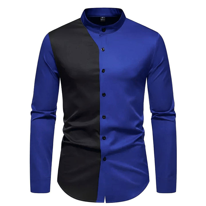 Fitzroy High-Collar Shirt Wynston Duke Blue S 