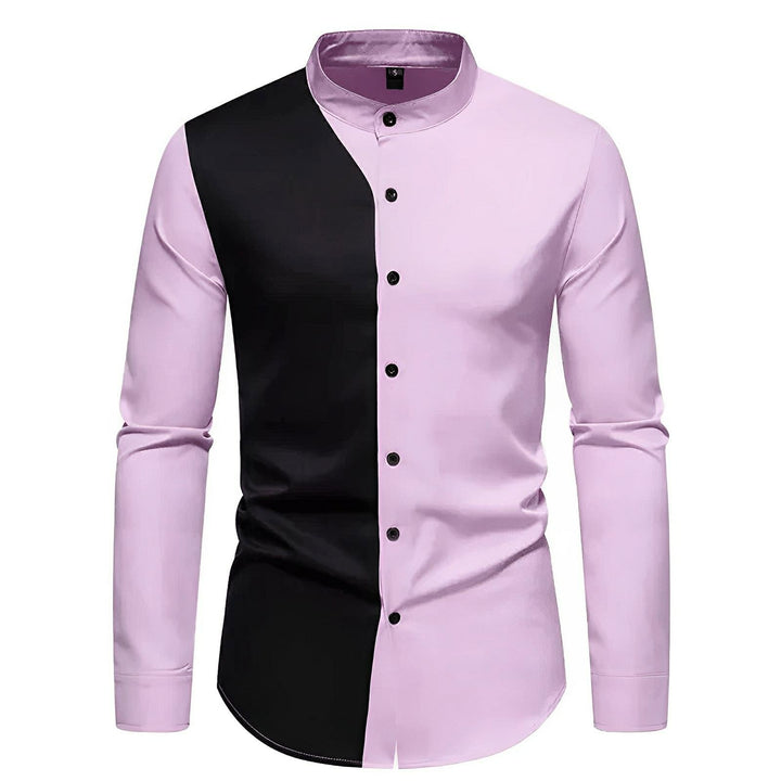 Fitzroy High-Collar Shirt Wynston Duke Purple S 