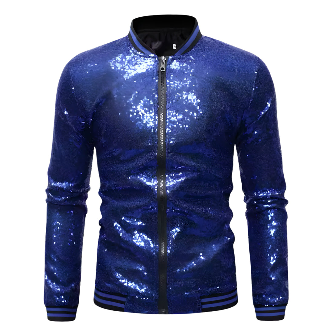 Gatsby Sequin Bomber Jacket Watson Duke Blue S 