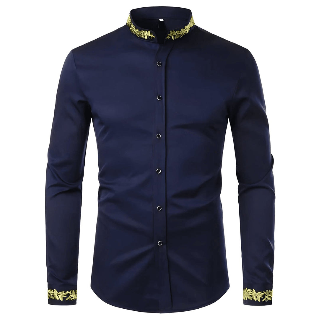 Glennburn Embroidered Shirt Wynston Duke Navy Blue S 
