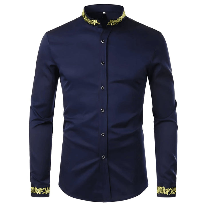 Glennburn Embroidered Shirt Wynston Duke Navy Blue S 