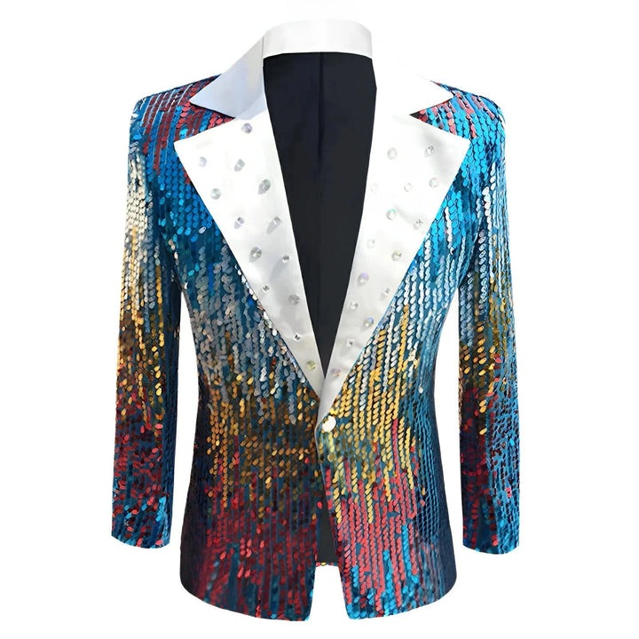 Granville Sequin Blazer Wynston Duke Blue XS 