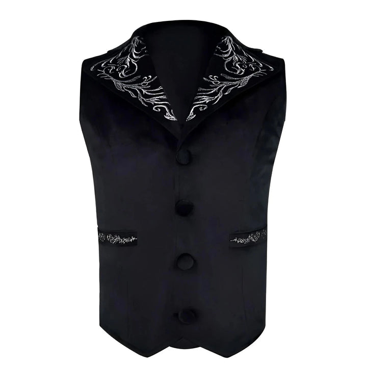 Hollingsworth Embroidered Vest Wynston Duke Black 2XS 