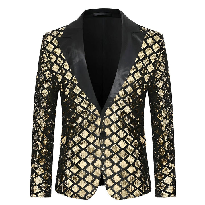 Hollingsworth Sequin Blazer Wynston Duke Gold S 