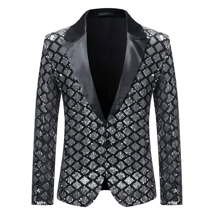 Hollingsworth Sequin Blazer Wynston Duke Platinum S 