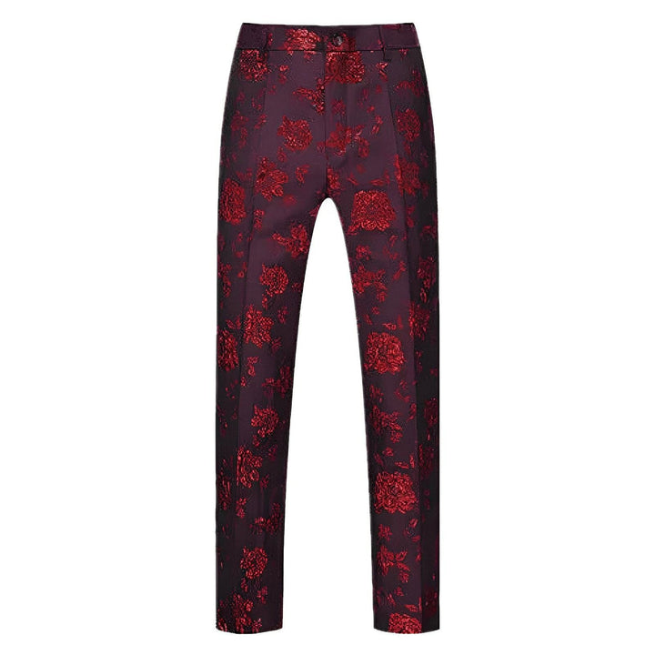 Huxley Jacquard Trousers Wynston Duke Red S 