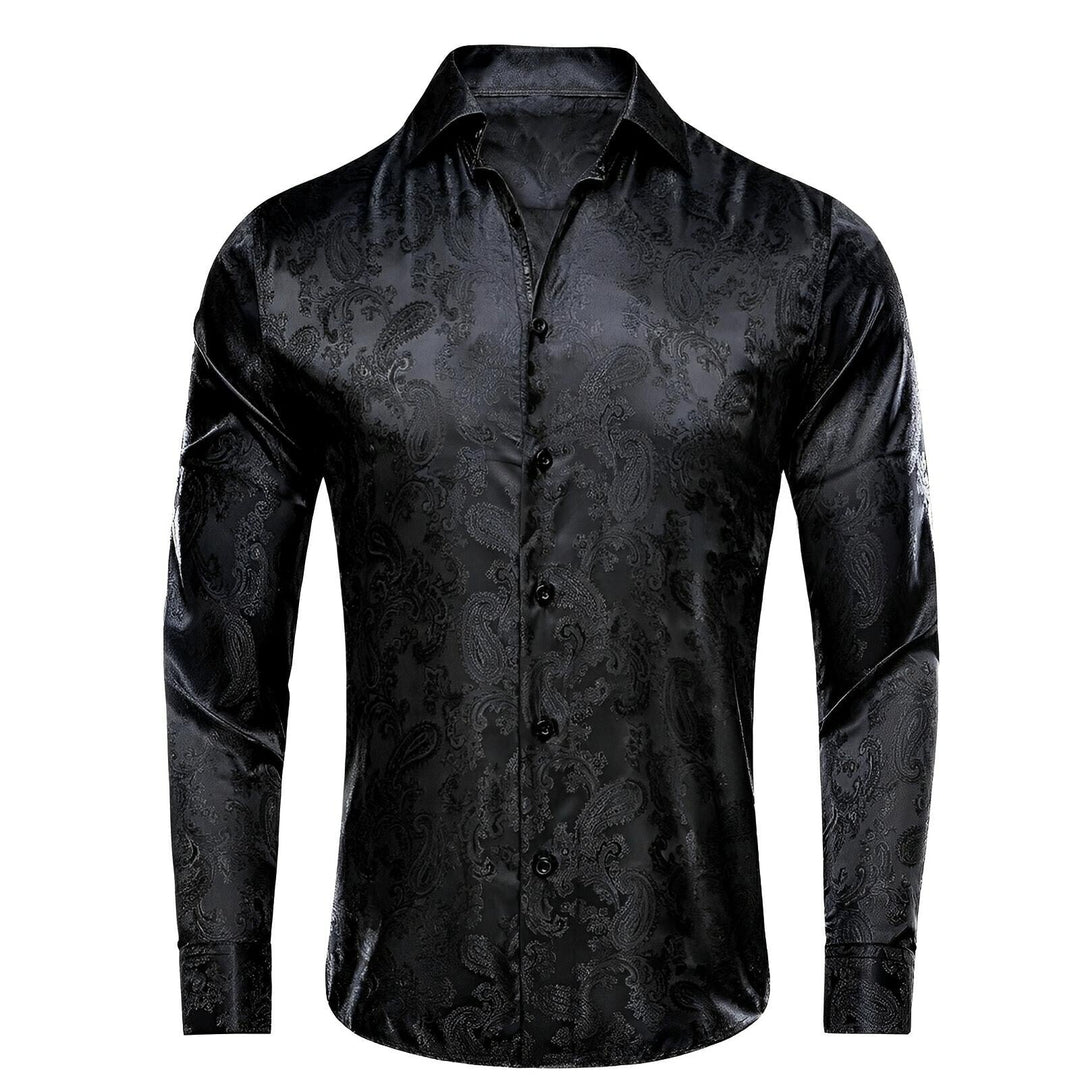Merrick Silk Shirt Wynston Duke Black 2XS 