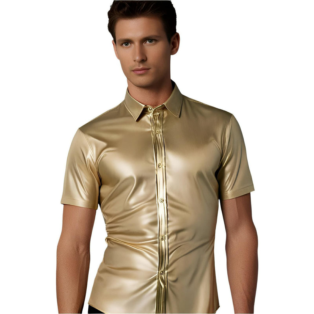 Metallic Short-Sleeve Shirt Wynston Duke 