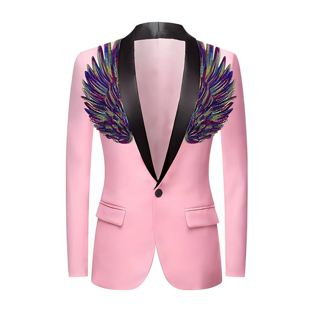 Metallic Wing Tailored Blazer Wynston Duke Purple / Black 2XS 