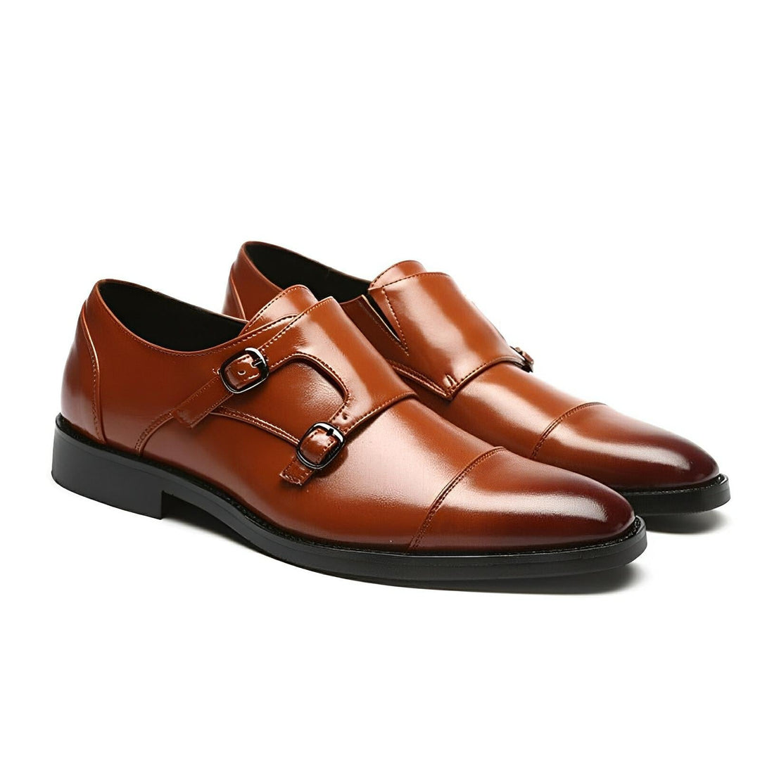 Millington Monk Strap Oxfords Wynston Duke Light Brown 6 