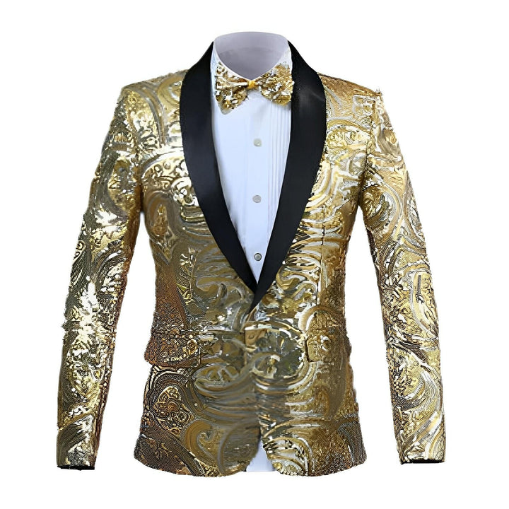 Norwood Sequin Blazer Wynston Duke Gold XS 