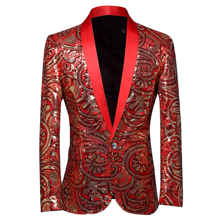 Norwood Sequin Blazer Wynston Duke Red XS 