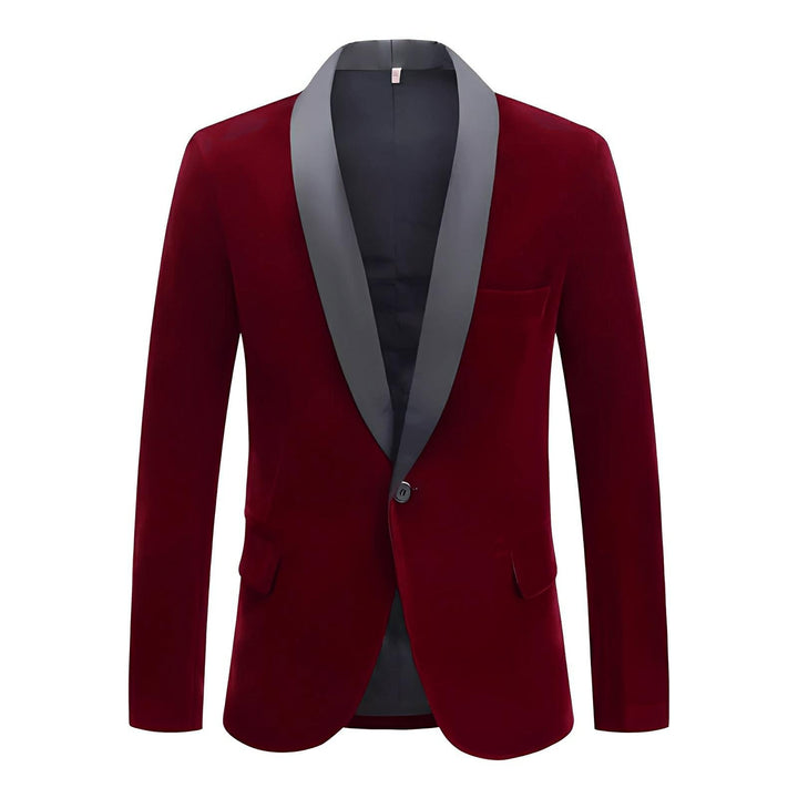 Osgood Velvet Blazer Wynston Duke S Burgundy 