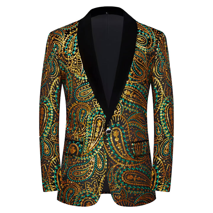Quinton Sequin Blazer Wynston Duke Green 34R 