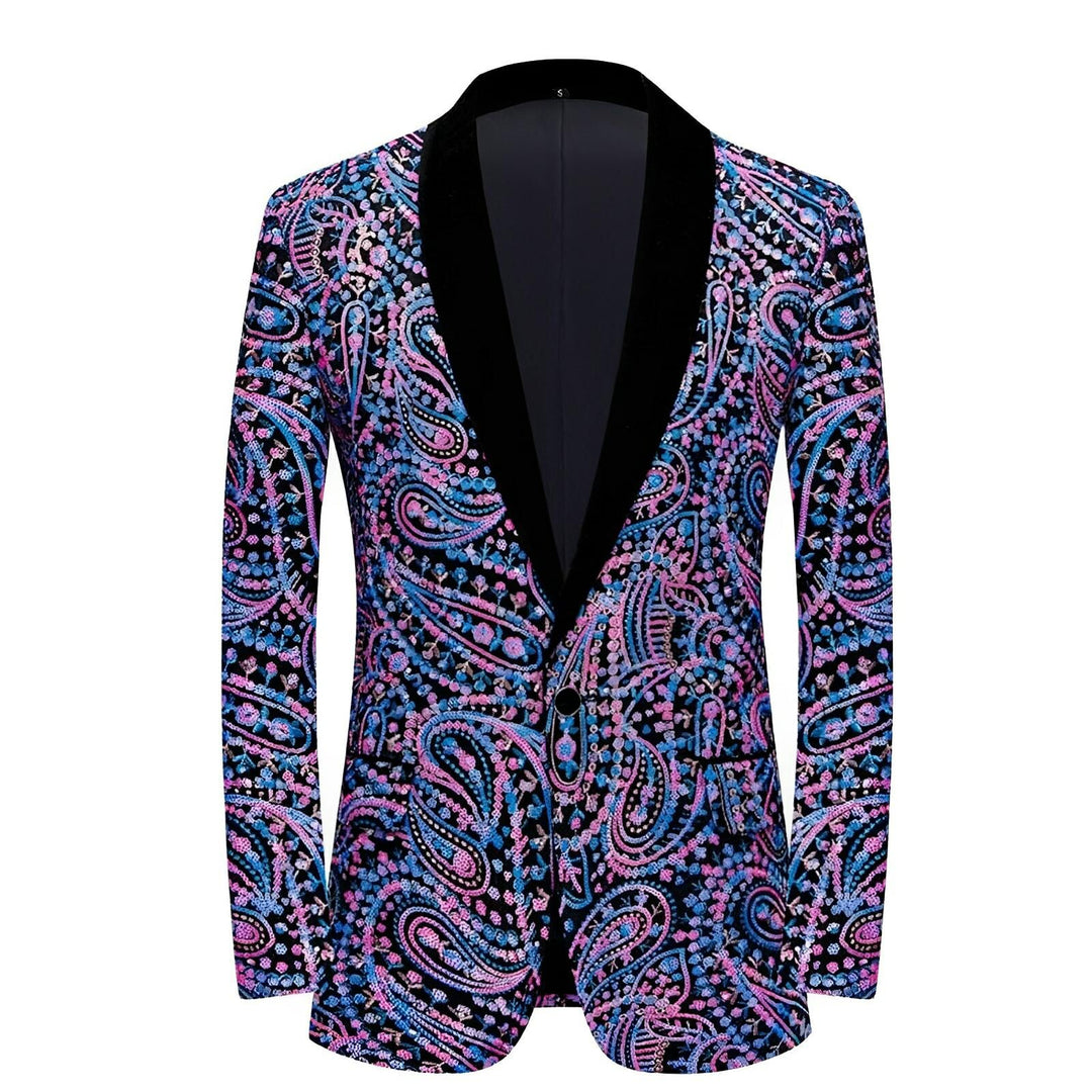Quinton Sequin Blazer Wynston Duke Purple XS 
