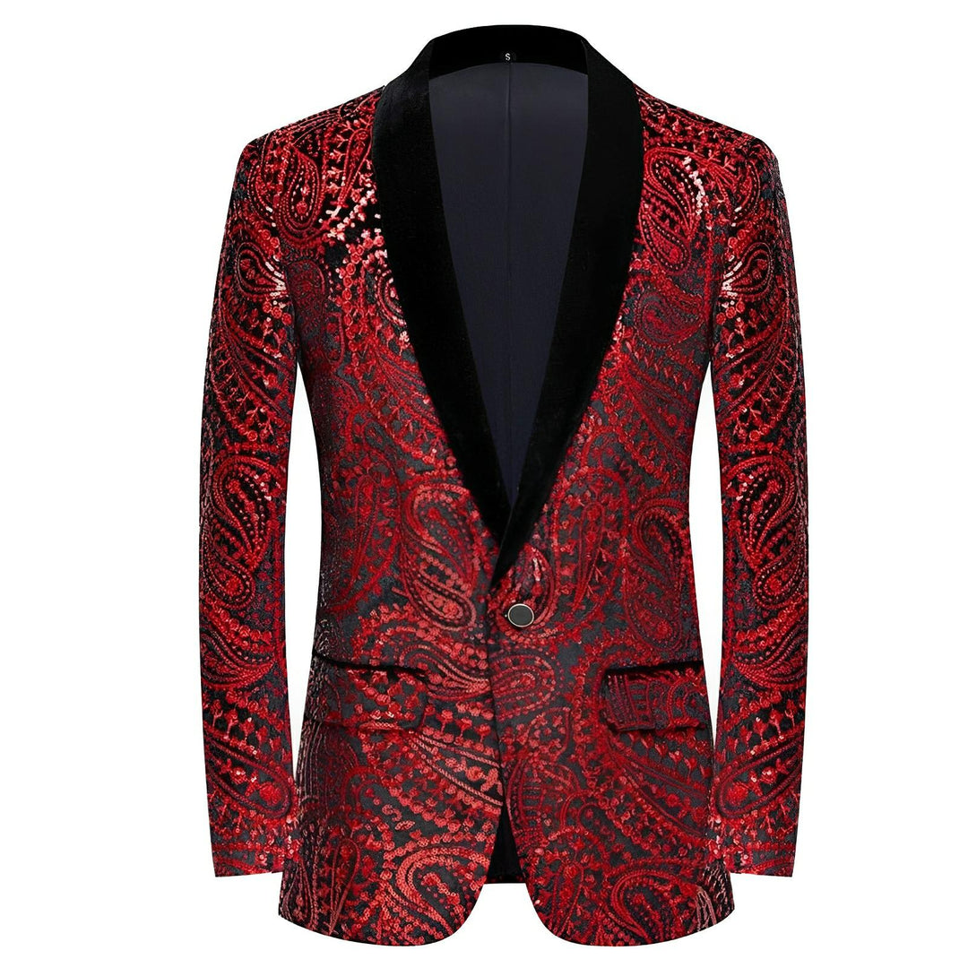 Quinton Sequin Blazer Wynston Duke Red XS 