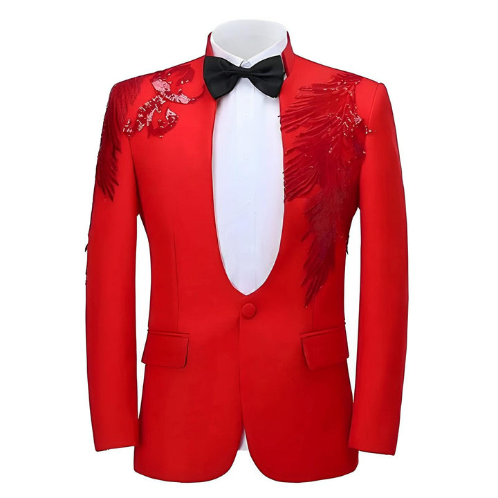 Ravenscroft Embroidered Blazer Wynston Duke Red 2XS 
