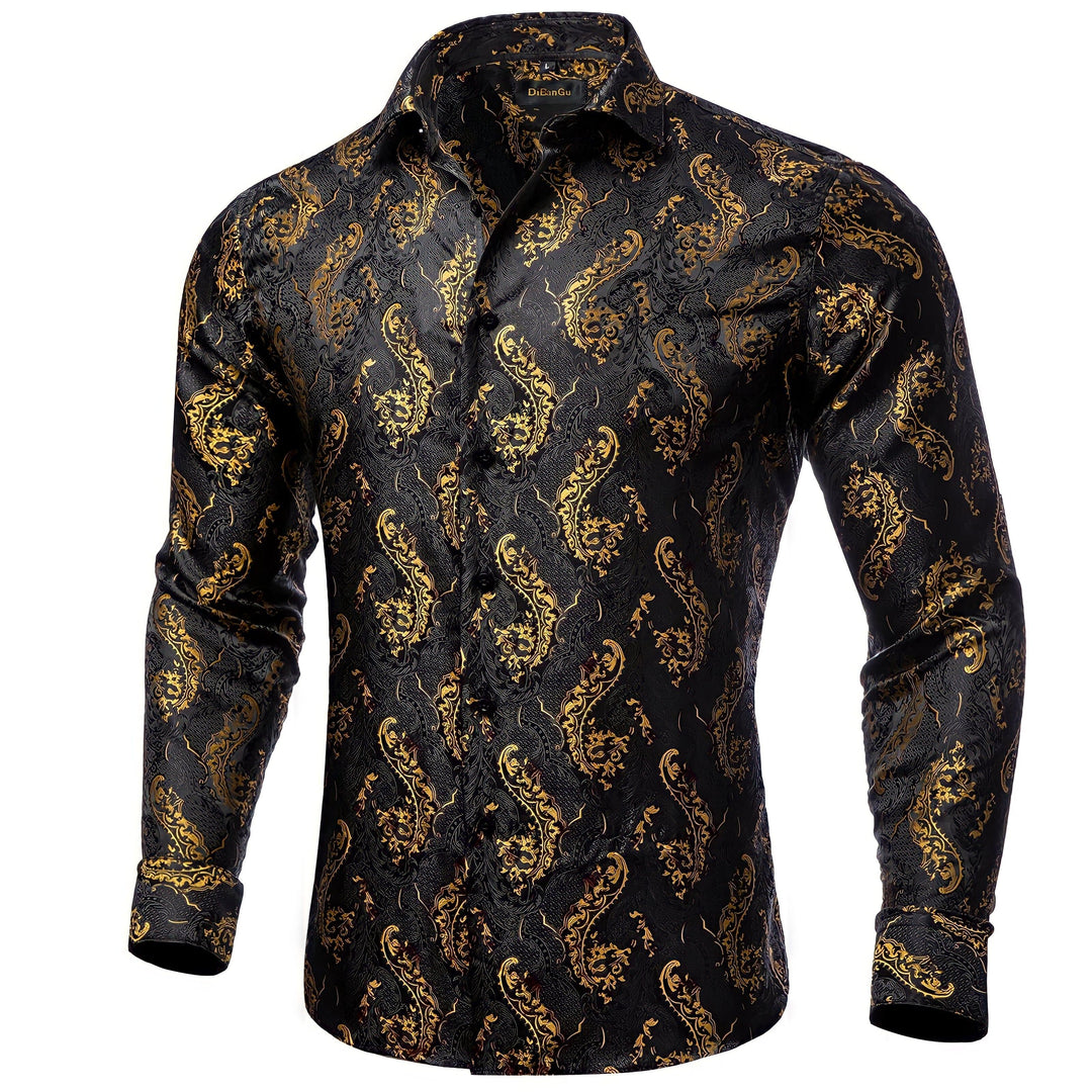 The Alistair Tuxedo Paisley Long Sleeve Shirt Wynston Duke S 