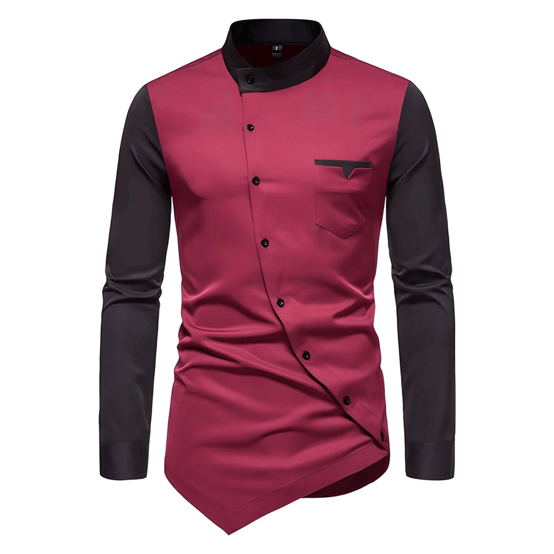 Upton Asymmetric Shirt Wynston Duke Wine S 