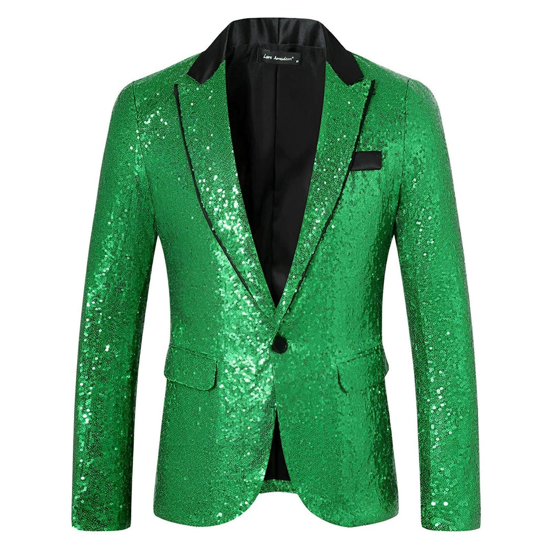 Vail Sequin Blazer Wynston Duke Green S 