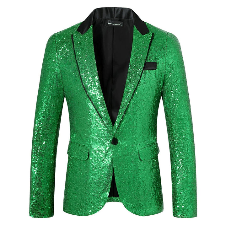Vail Sequin Blazer Wynston Duke Green S 