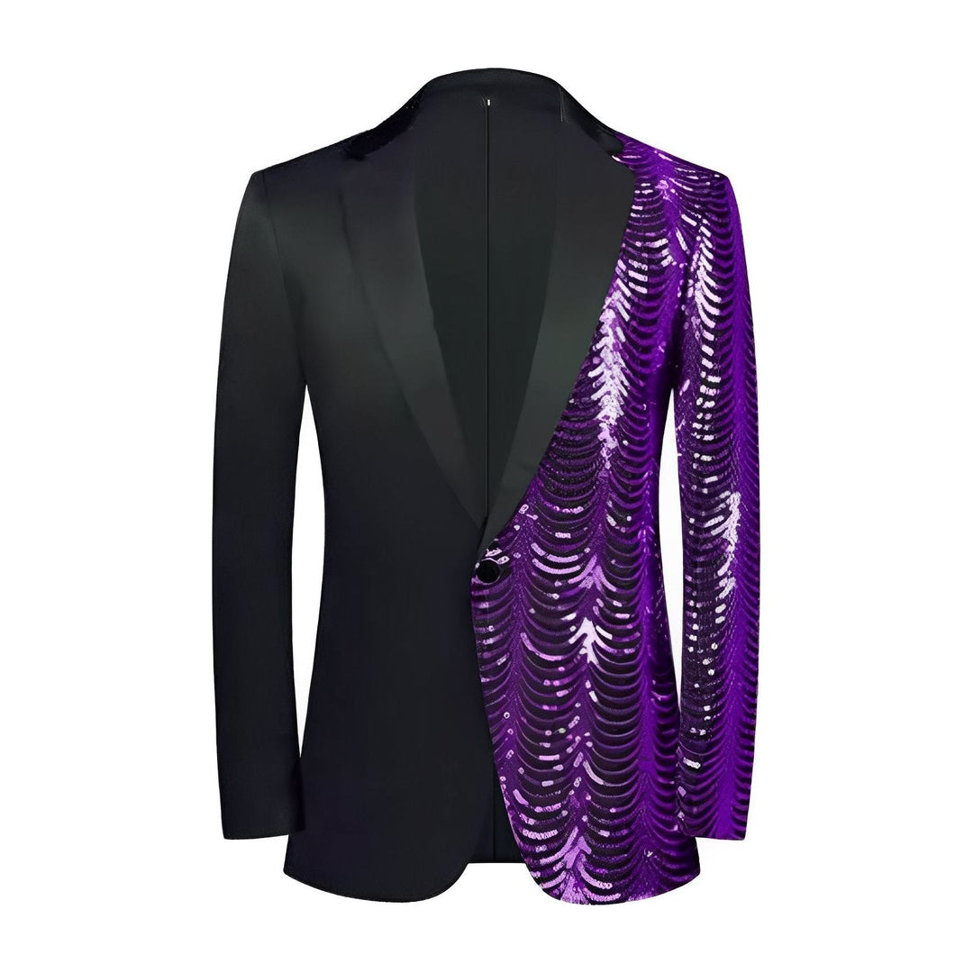 Veron Sequin Blazer Wynston Duke Purple XS 