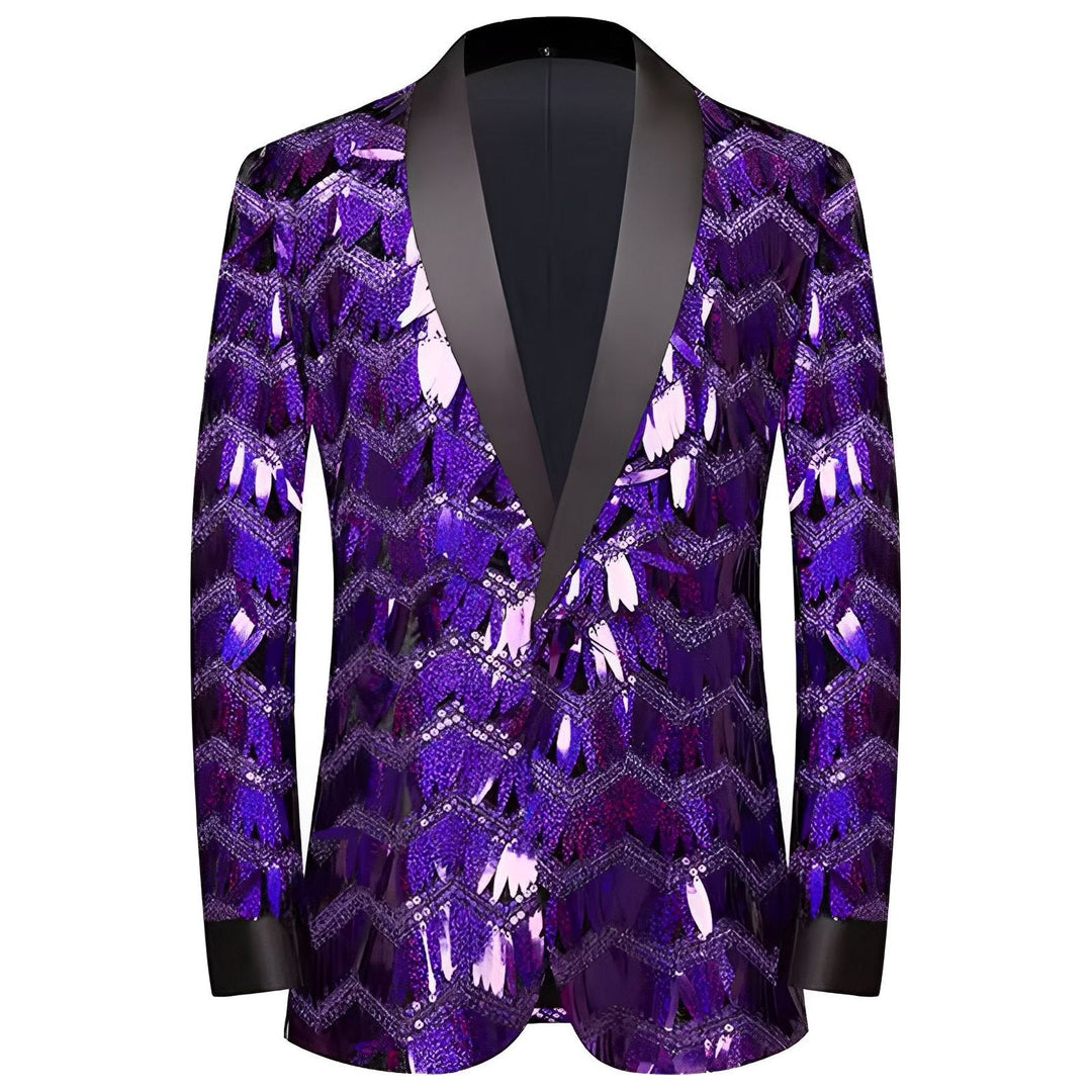 Waldorf Sequin Blazer Wynston Duke Purple XS 