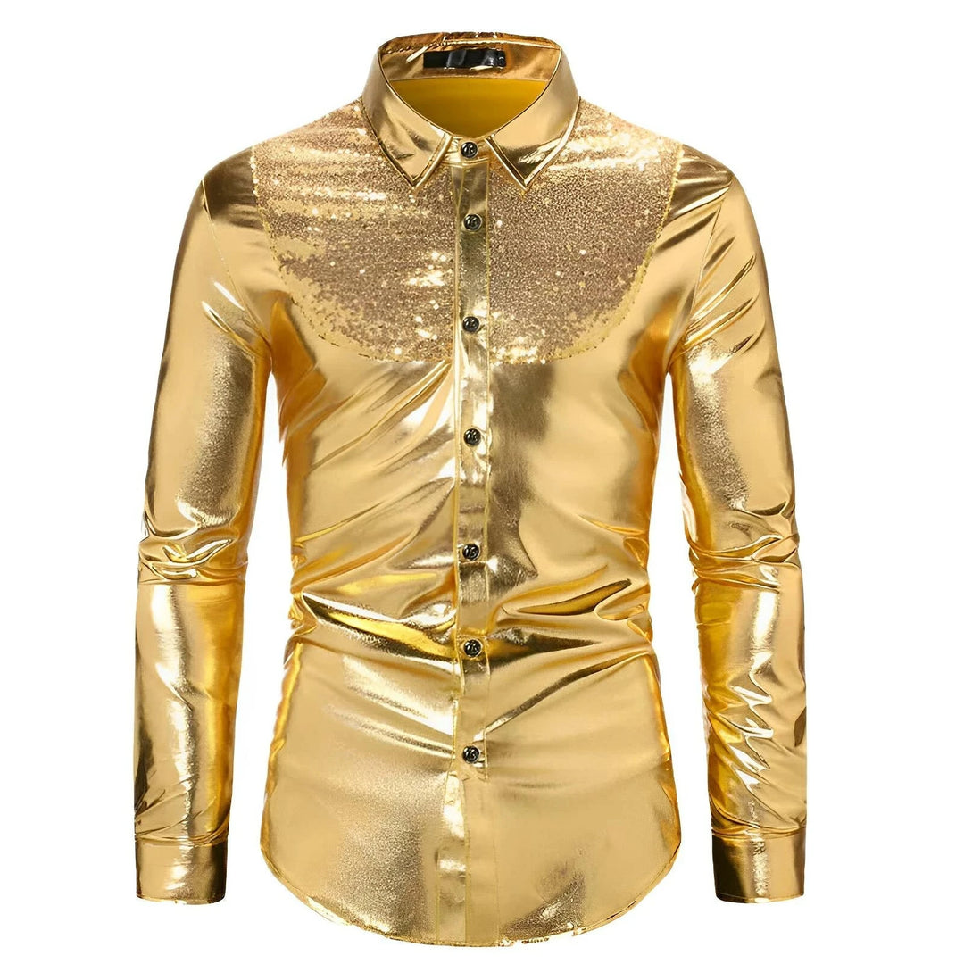 Wetherby Sequin Shirt Wynston Duke Gold S 