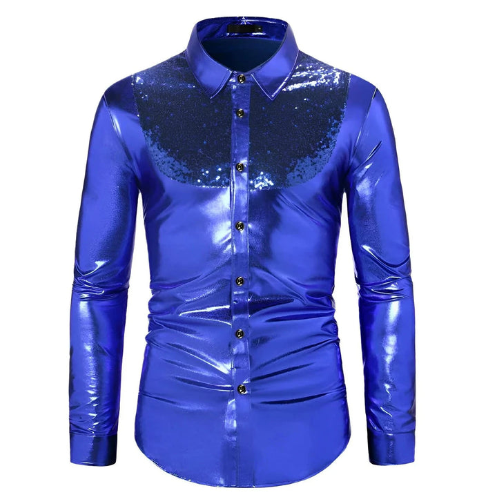 Wetherby Sequin Shirt Wynston Duke Royal Blue S 