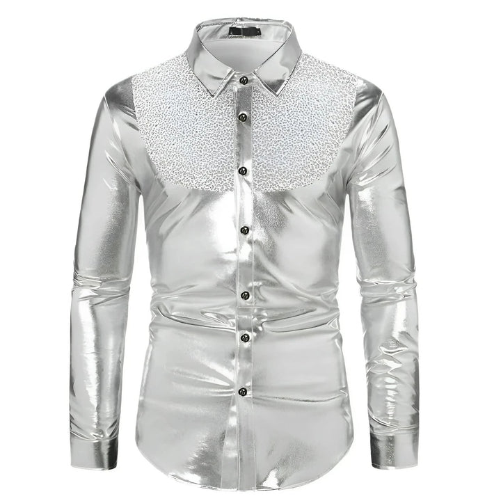 Wetherby Sequin Shirt Wynston Duke Silver S 