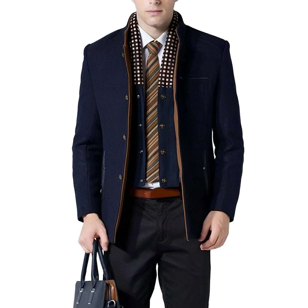 Whitmore Overcoat - Navy Wynston Duke 