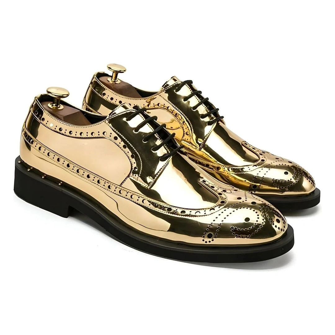Zane Patent Leather Oxfords Wynston Duke Gold 7 